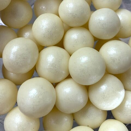 Драже рисовое в глазури Белый жемчуг 12-13 мм 50гр