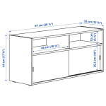 Тумба под телевизор - IKEA SPIKSMED, 97x32x216cм, белый, СПИКСМЕД ИКЕА