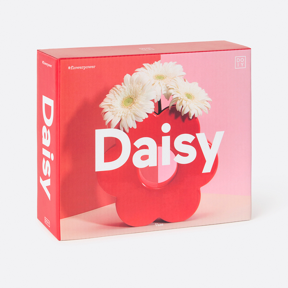Ваза для цветов daisy, 20 см, красная