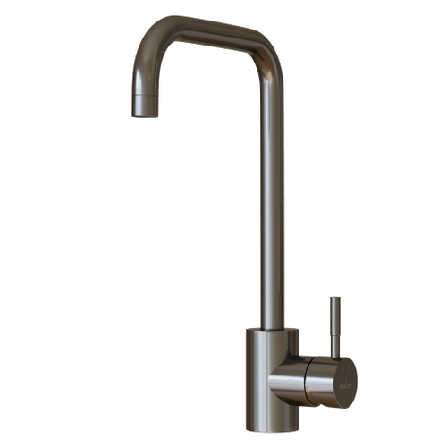 Смеситель для кухни 35k MIXLINE MLSS-0301BL трубчатый излив, п/гайку ЧЕРНЫЙ ГРАФИТ