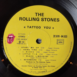 Винтажная виниловая пластинка LP The Rolling Stones Tattoo You (France 1981)