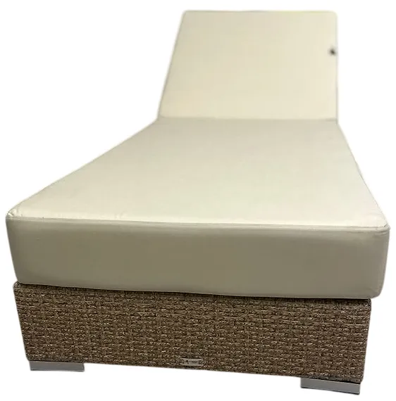 Шезлонг с матрасом Mantera, бежевый, светло-бежевый