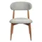 Стул Mod, светло-серое букле, каркас из массива бука в цвете орех