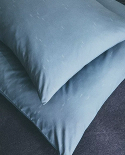 ZARA HOME НАВОЛОЧКА С ПРИНТОМ «РЫБЫ», СИНИЙ