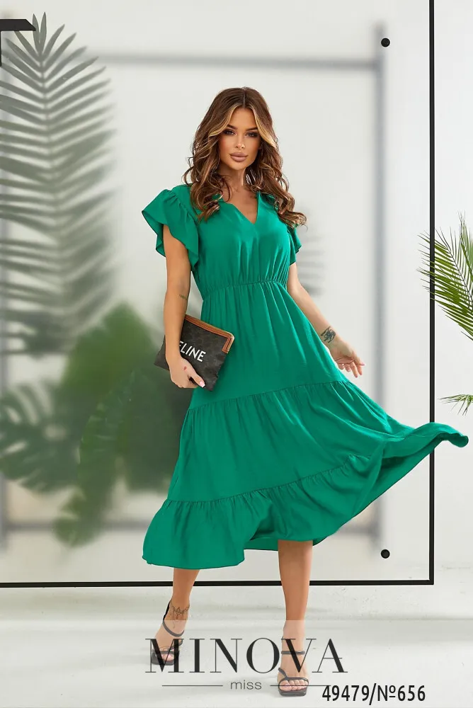 Платье 656-зеленый Minova