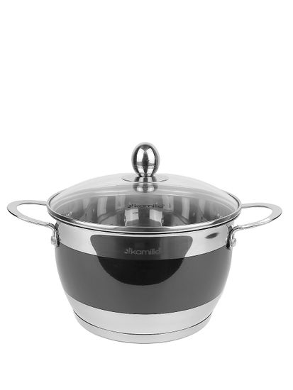 Набор кастрюль 6 предметов 2 л; 2,7 л; 3,6 л. Kamille KM 5765 из нержавеющей стали