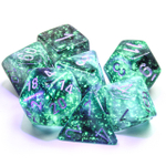 Chessex 7-dice set Borealis Smoke/Silver Luminary