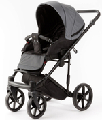 Детская коляска Adamex Locco Light Deluxe 2 в 1 LL-SA32 (СЕРАЯ КОЖА)