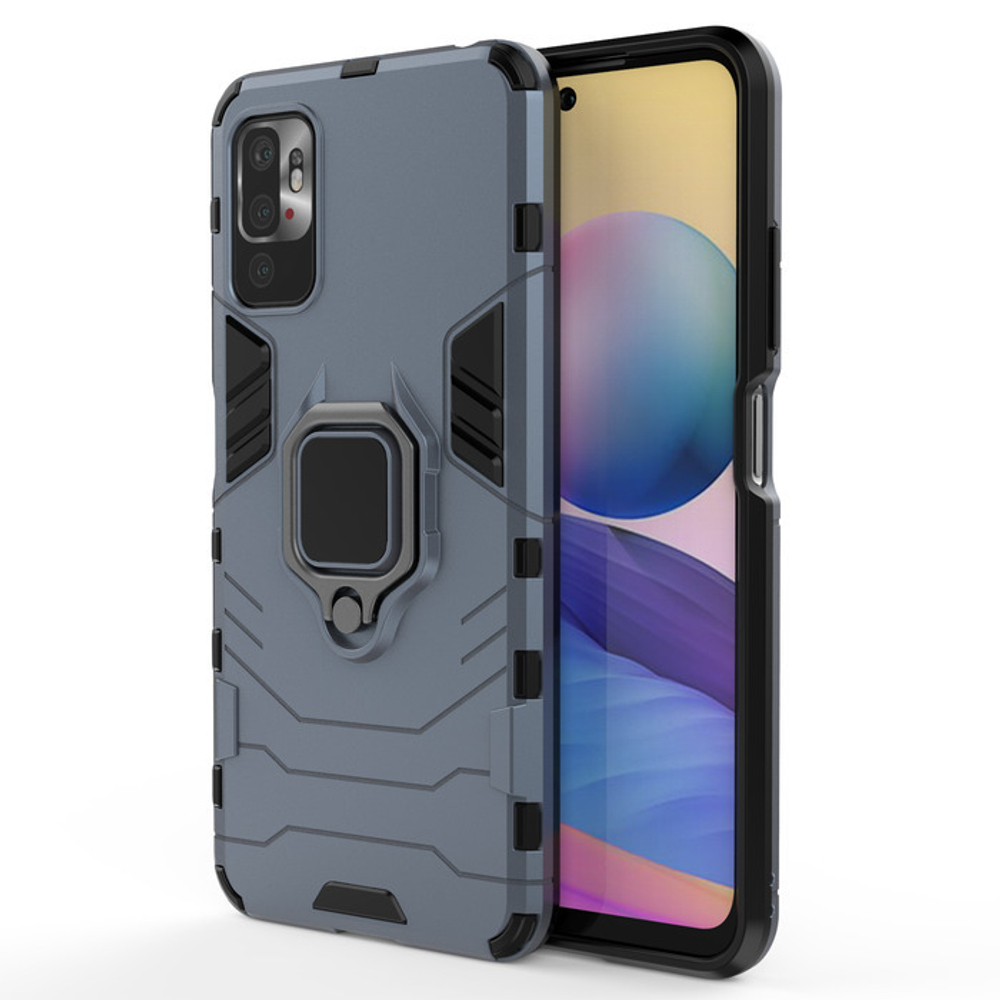 Противоударный чехол с кольцом Panther Case для Xiaomi Poco M3 Pro / Redmi Note 10 5G