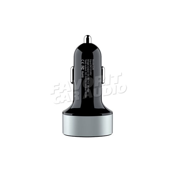 АЗУ 2USB HOCO Z26 High Praise 2400mA пластик дисплей чёрный