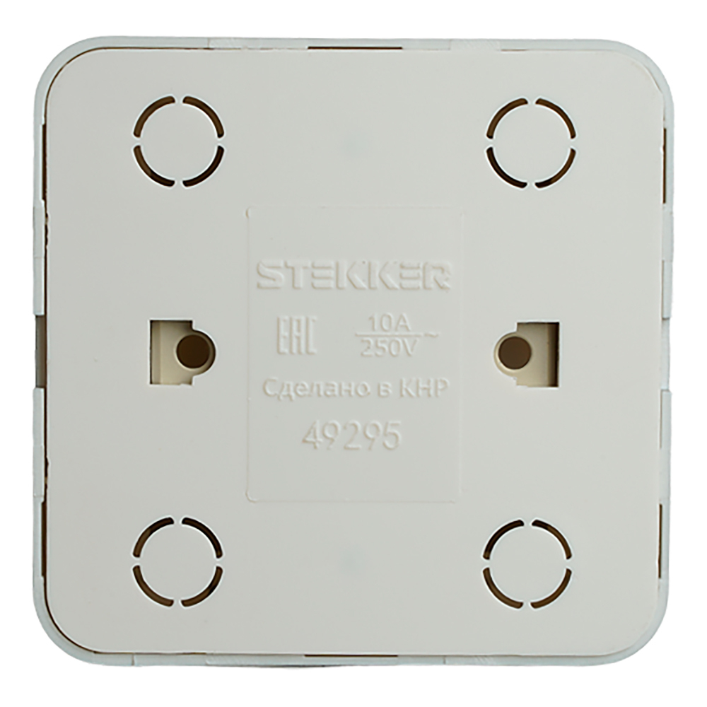 Выключатель открытой установки 1-клавишный, STEKKER, 250В, 10А, IP20, серия София, серебро, MSW10-10-03 49295