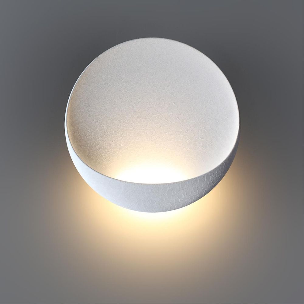 7005/7WL HIGHTECH ODL25 297 Настенный светильник белый ice crack/акрил IP44 LED 7W 347Лм 3000K CRI > 90 VELA