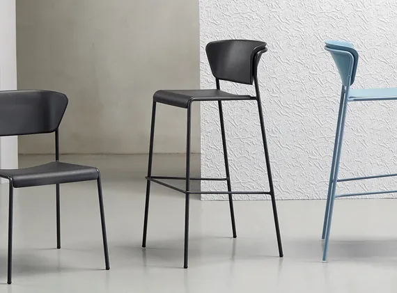 Барный стул Lisa Technopolymer, антрацит