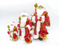 Дед Мороз в красной шубе и белой шапке 50см Triumph Nord