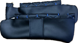 Чехлы на козырьки ЛАДА Ларгус, РЕНО Логан, Дастер, Сандеро (синяя нить Рубин)