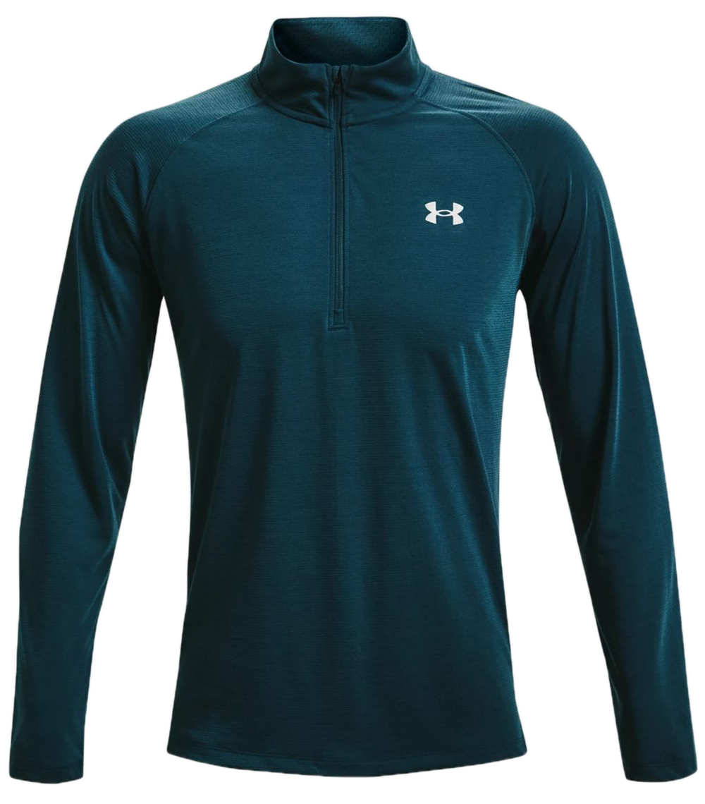 Мужская теннисная футболка теннисная Under Armour Men's UA Streaker Run 1/2 Zip - небесный