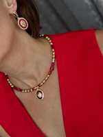 HMG 1307 G Ruby Серьги арт.0679