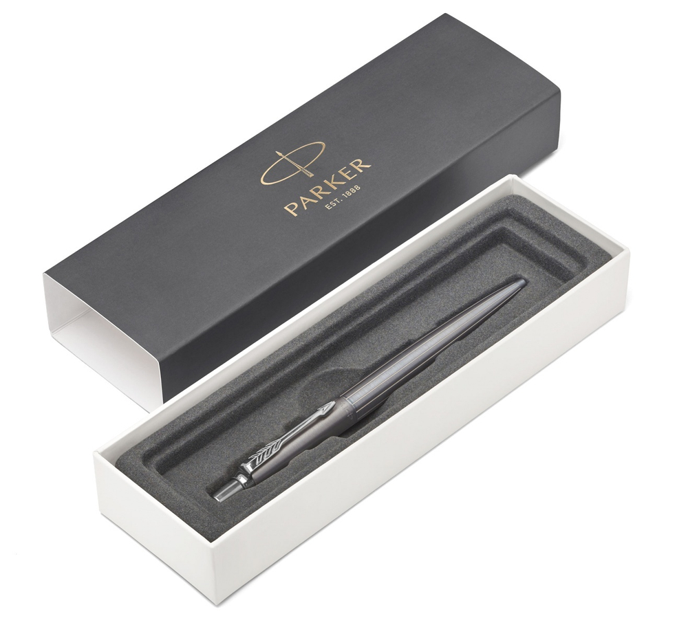 Шариковая ручка Parker Jotter Premium K176, Oxford Grey Pinstripe CT