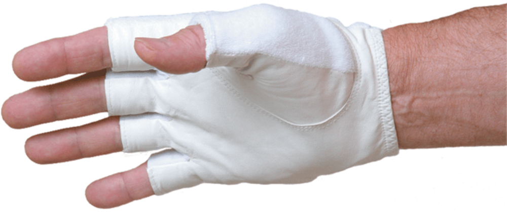 Compression sleeve Tourna Unique Half Finger Mens Glove Left - white