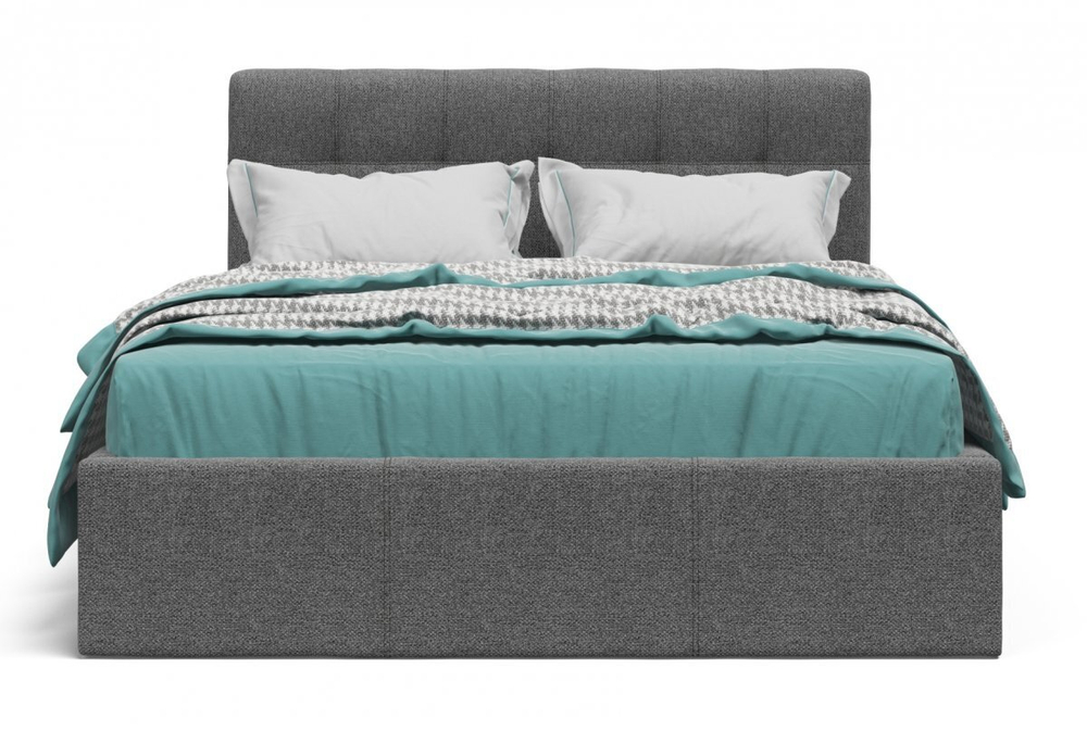 Белла Кровать без ПМ 140 Рогожка Мальмо серый