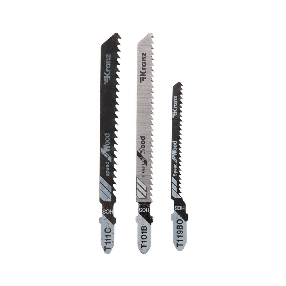 Набор полотен для электролобзика № 1 T101B/T111C/T119BO (3 шт./уп.) KRANZ