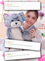 Большая мягкая игрушка обнимашка кот 90 см