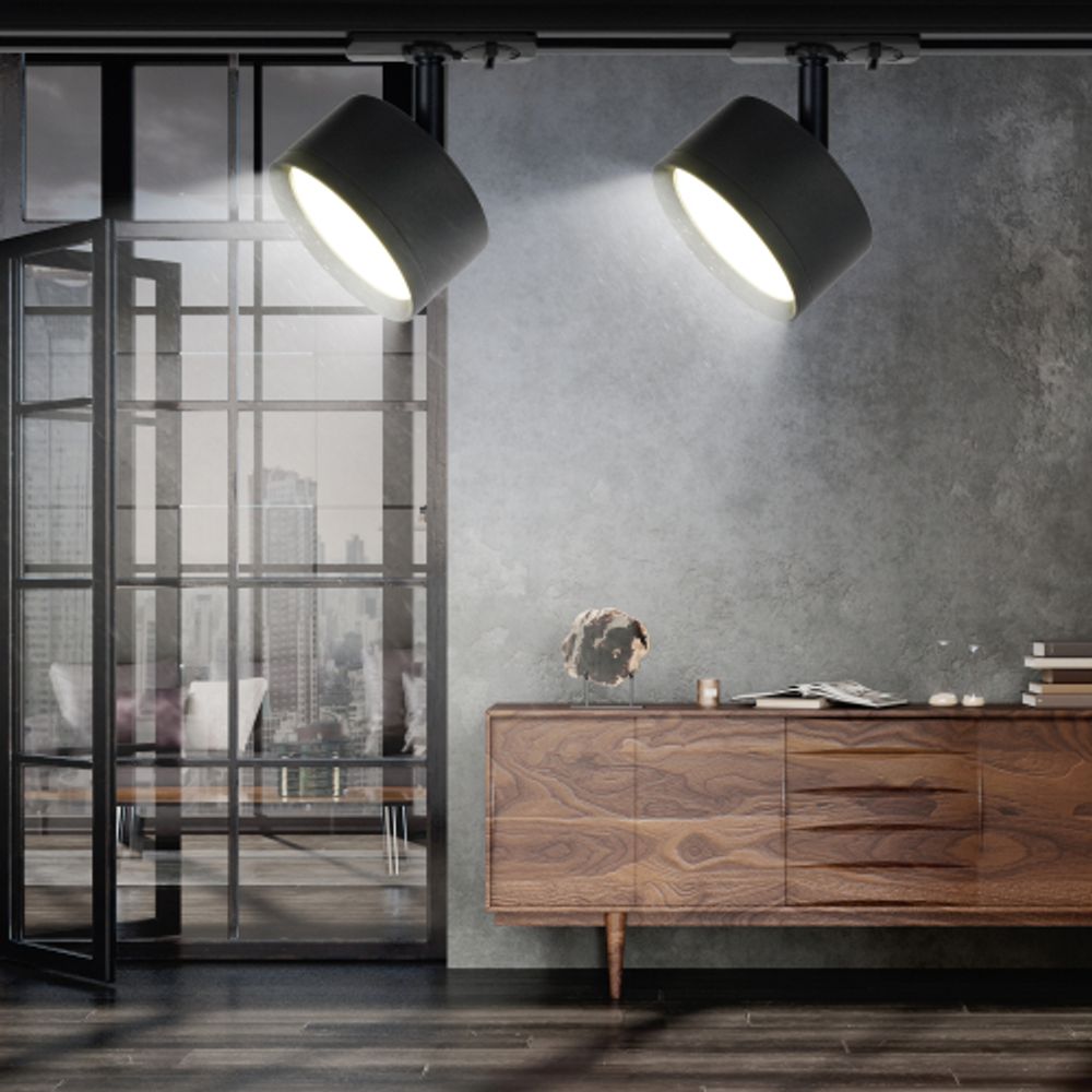 Трековый светильник однофазный ЭРА TR48 - GX53 BK под лампу GX53 матовый черный | Однофазные светильники под лампу