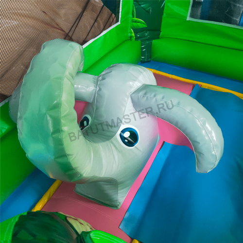 Надувной коммерческий батут Тропический лес 4х4х3.2 м