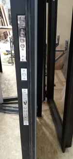 Дверь Входная Бункер BN-05 Зеркало Белый софт, фацет с багетом 16мм