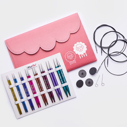 Набор "Mini" спиц съемных "Zing", длина 5см, 8 размеров, KnitPro, (47432)