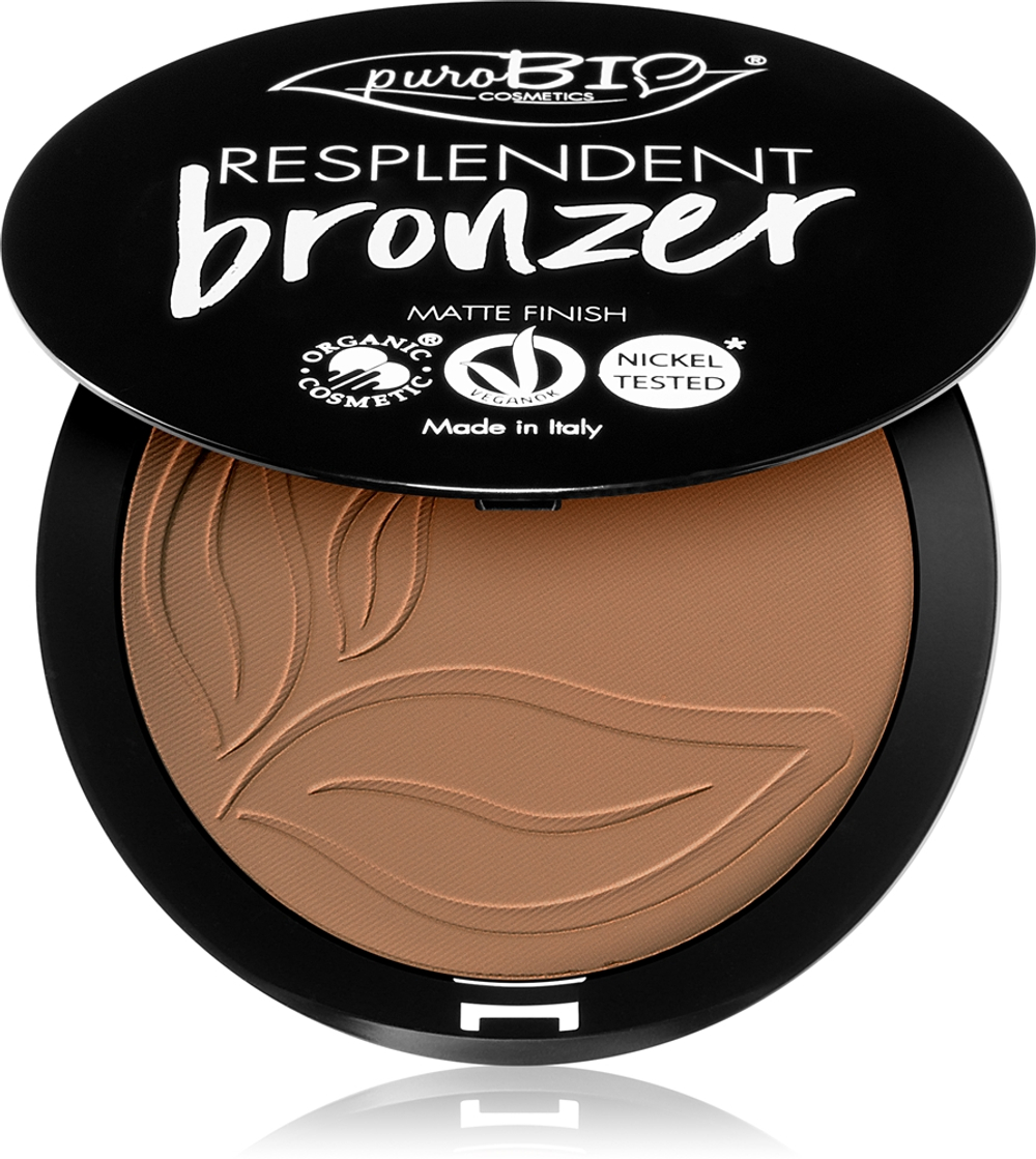 puroBIO Cosmetics Resplendent - Бронзатор с матовым финишем оттенок 01 Pale Brown, 9 g