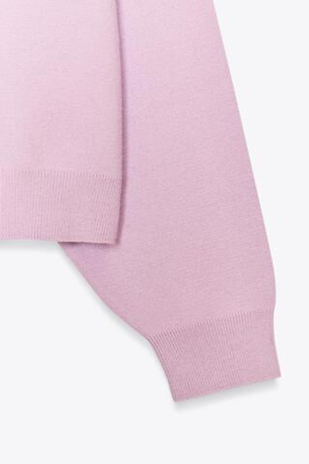 ZARA ТРИКОТАЖНАЯ ТОЛСТОВКА В РУБЧИК, СИРЕНЕВЫЙ