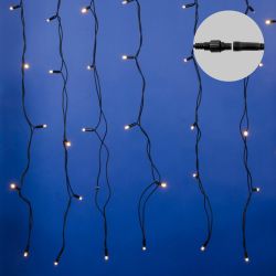 ULD-C2030-240-TBK WARM WHITE IP67 Занавес светодиодный с эффектом мерцания. 3х2м. Соединяемый. 240 светодиодов. Теплый белый свет. Провод черный. TM Uniel.