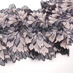 Кружево эластичное ПУДРА/СЕРЫЙ, 19см, Китай