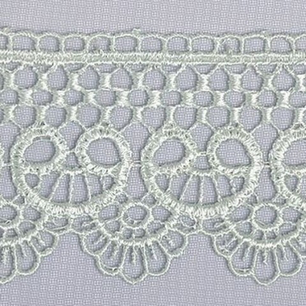 Кружево гипюр KRUZHEVO шир.55мм цв.09 мята упак9м