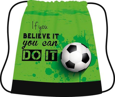 Сумка для сменной обуви цветная, ткань, дизайн 420/340 "Футбол 2023" (Пчелка)