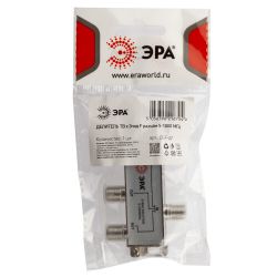 Делитель ТВ ЭРА 3 ответвления под F разъём 5-1000 МГц упаковка 1 шт.