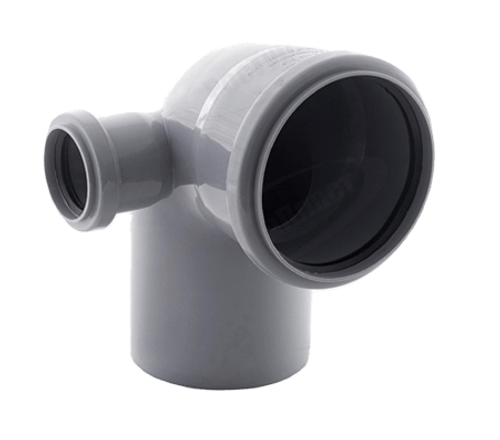 Отвод левый ВК ПП 110/50х87, короб, серый,РТП (30/1)