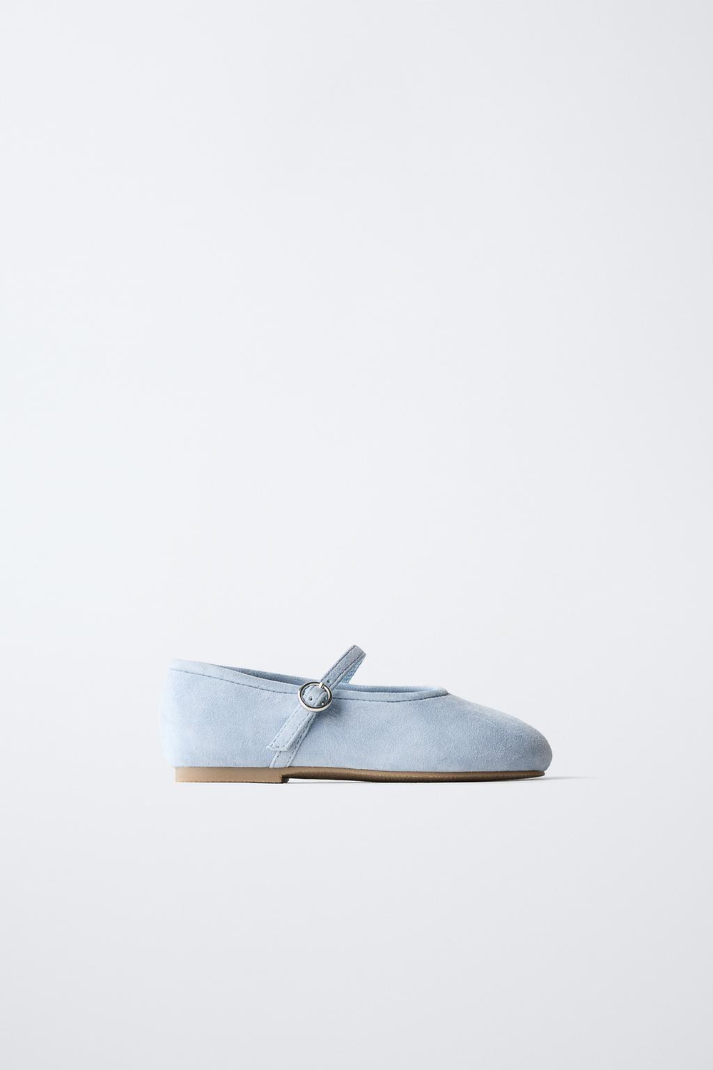 ZARA КОЖАНЫЕ БАЛЕТКИ, СИНИЙ