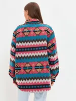 Рубашка Kefirmaykifer оверсайз Этно розовая