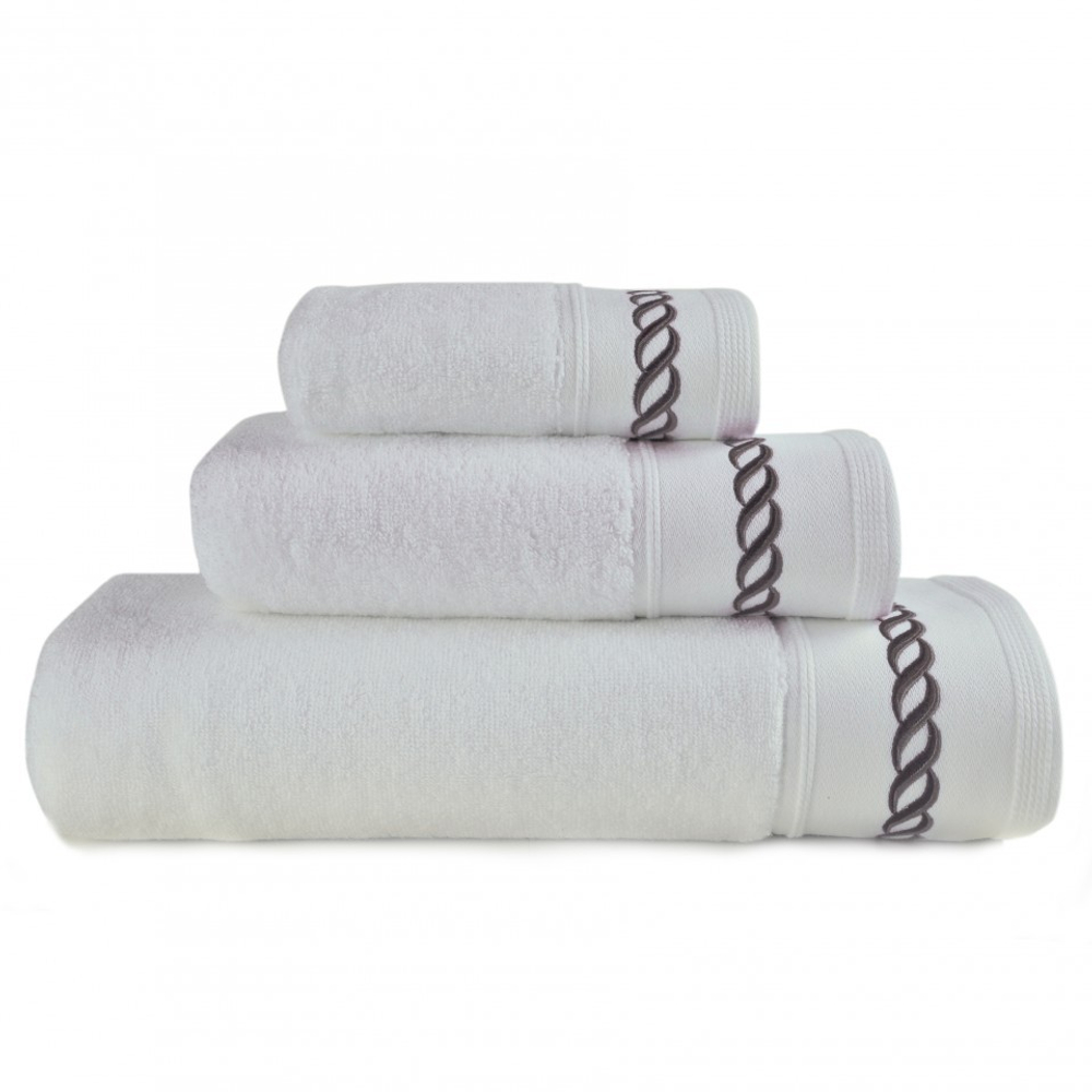 Полотенце 30x50 Casual Avenue Messina белое с коричневым