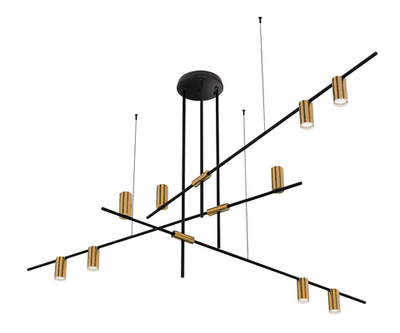 07621-9,20 Люстра Рия черный/бронза Gu10 90W