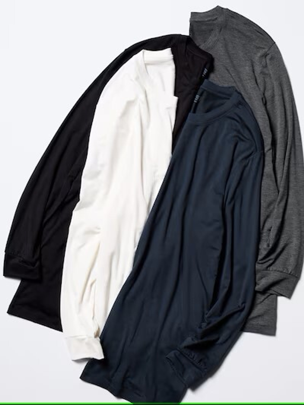 UNIQLO Термо-футболка с круглым вырезом, темно-серый