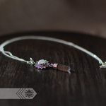 Подвеска ПРАНА с цепочкой, серебро/лунный камень