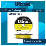 Монофильная леска рыболовная Fluo Fishing 0,33 мм, 12,0 кг