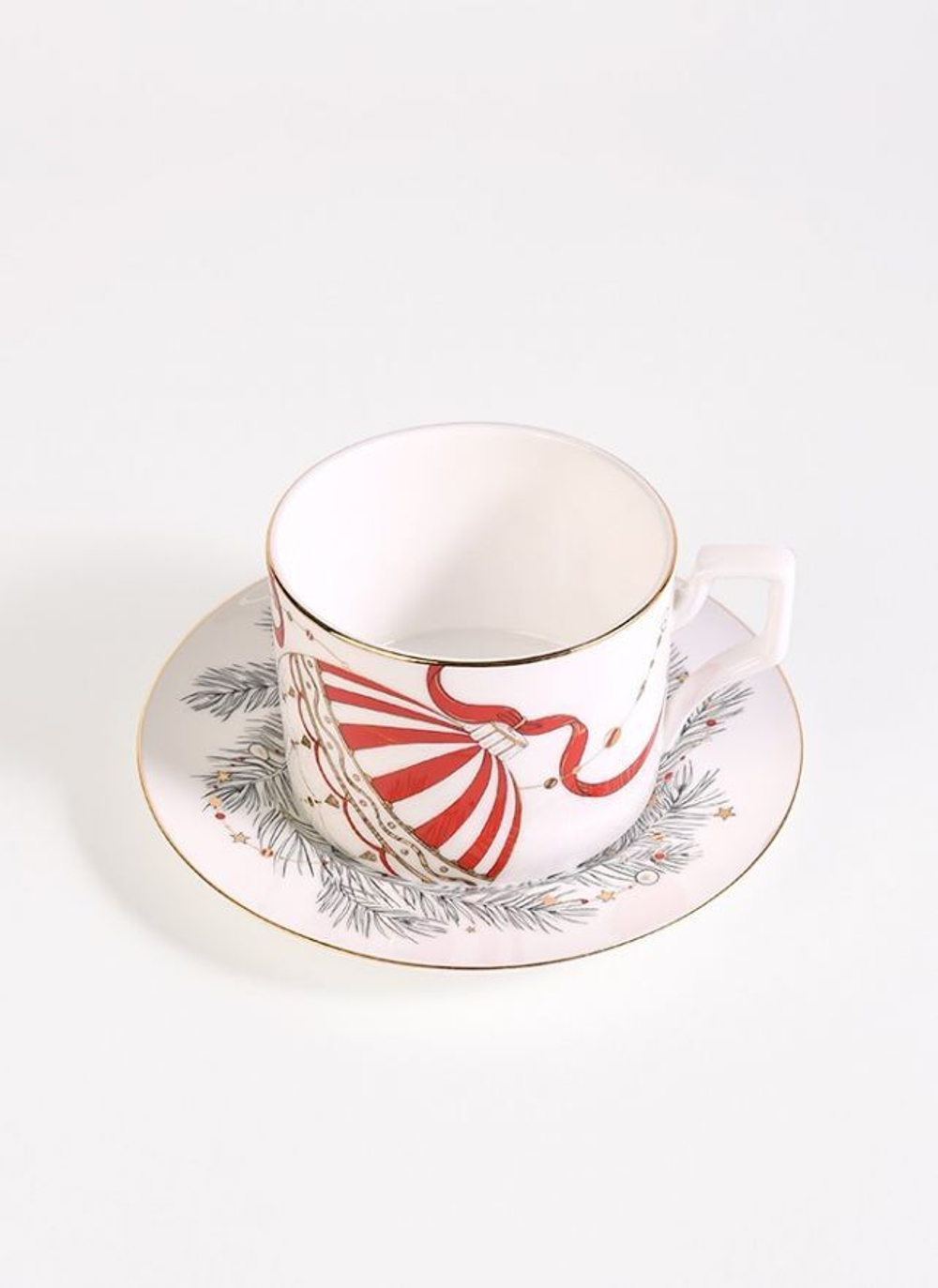VALERIE CONCEPT Набор чашка и блюдце "Ёлочный шар"