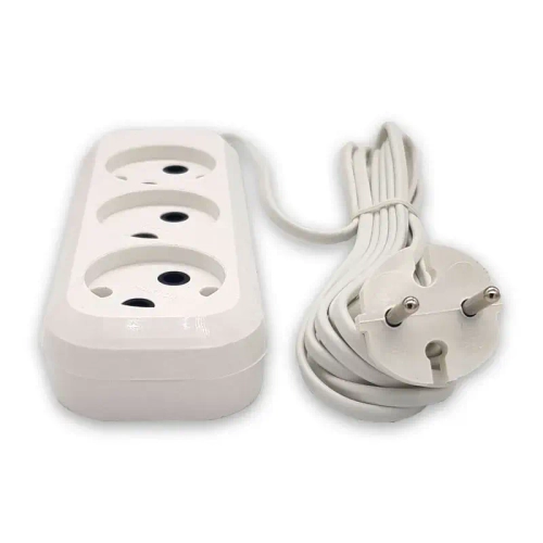 Удлинитель сетевой 3 метра, 3 розетки, 1300Вт, 6А