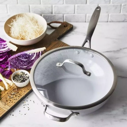 GreenPan - Вок Venice Pro с крышкой 30см 4,7л Evershine светло-серый / артикул   CC002258-001  / GTIN 885837017991
