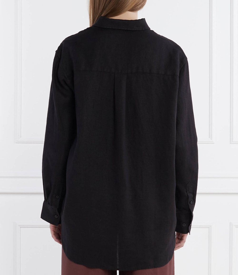 Льняная рубашка salova Sams\u00f8e Sams\u00f8e - черный(F24100188)