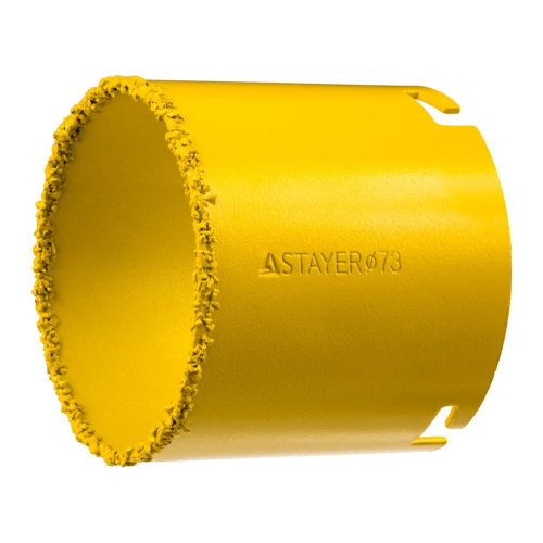 STAYER 73 мм, L 55 мм, карбид вольфрама, кольцевая коронка, Professional (33345-73)